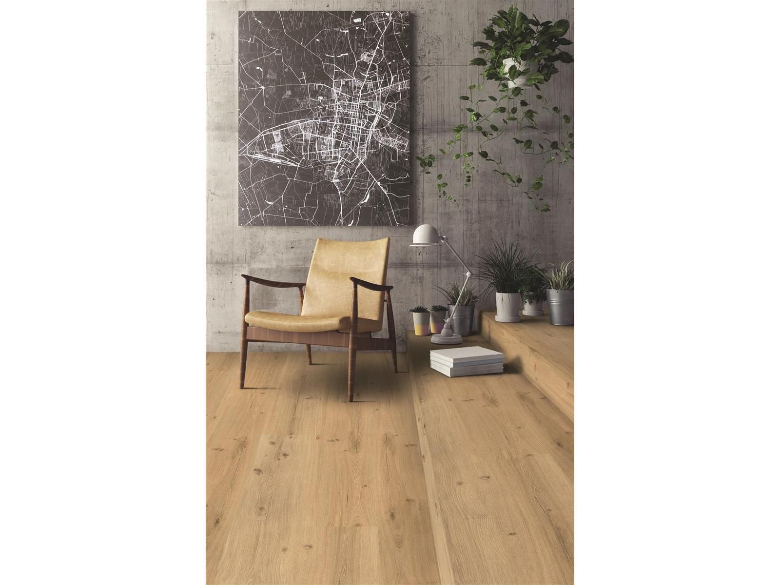Designvinylboden zum Verkleben Vinylan KF Gold Oak (Synchron) Planke 121,9 cm x 22,9 cm  - Nutzschichtdicke 0,3 mm