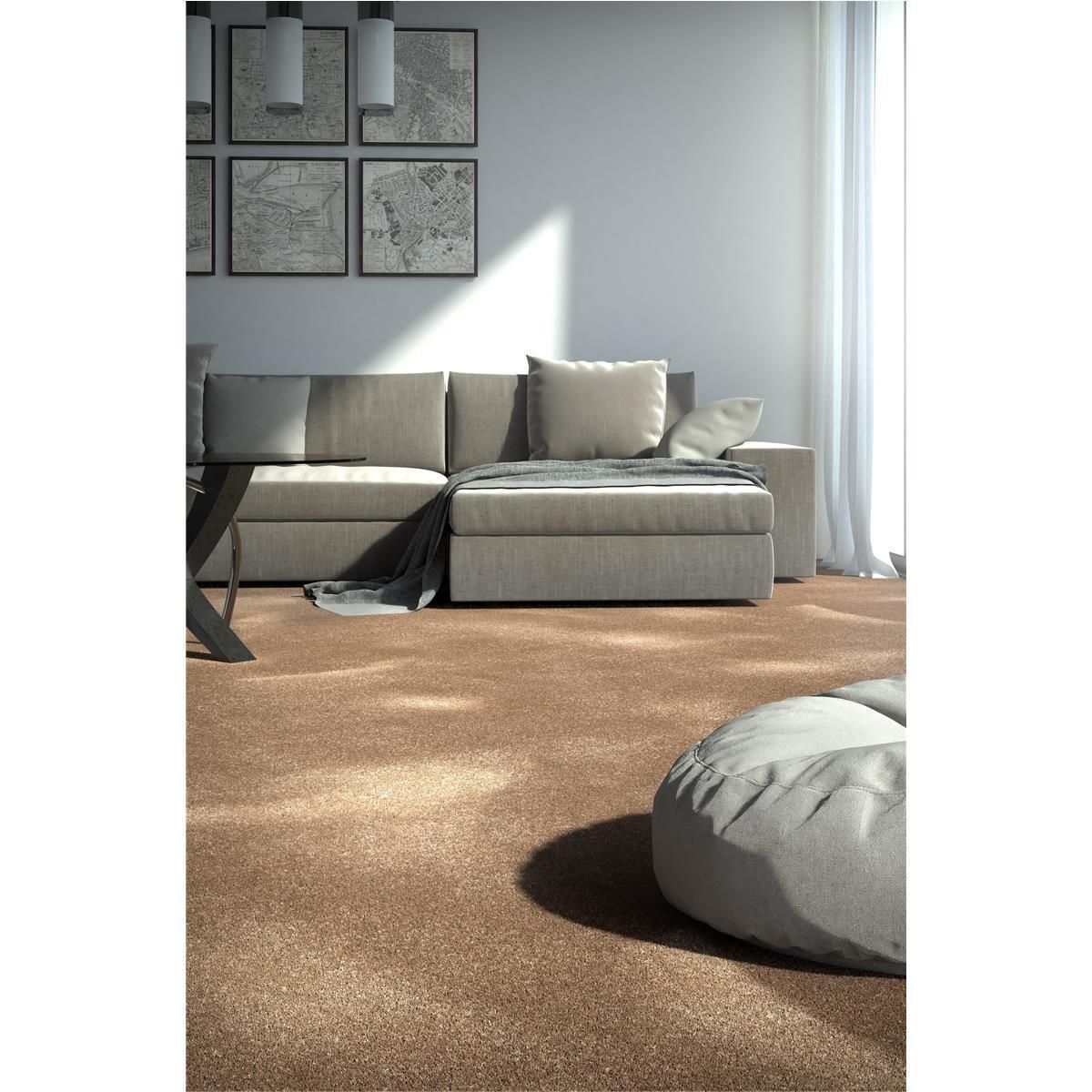 Teppichboden Infloor-Girloon Cosy Velours Terrakotta 231 uni - Rollenbreite 400 cm