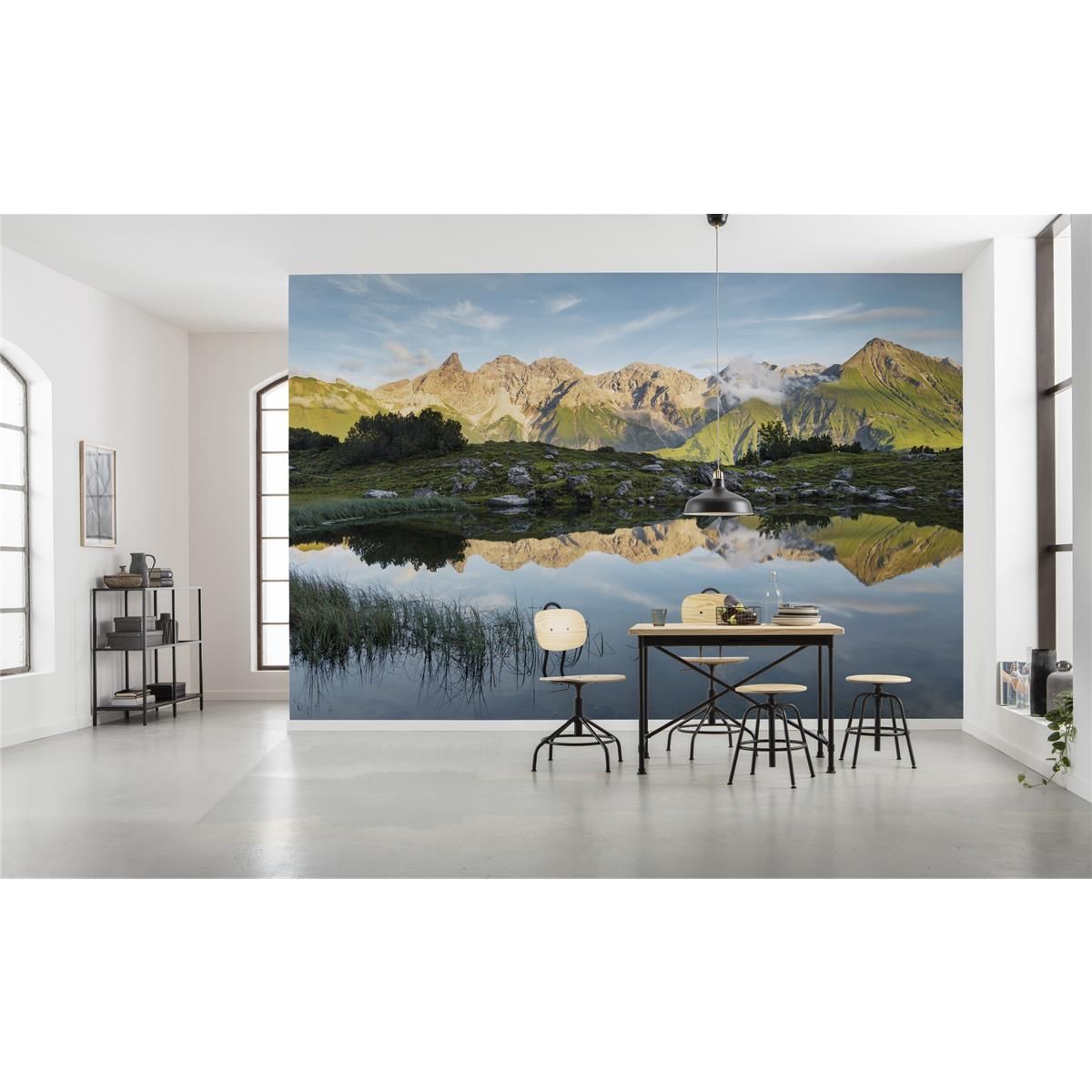 Vlies Fototapete - Allgäu Spiegel - Größe 450 x 280 cm