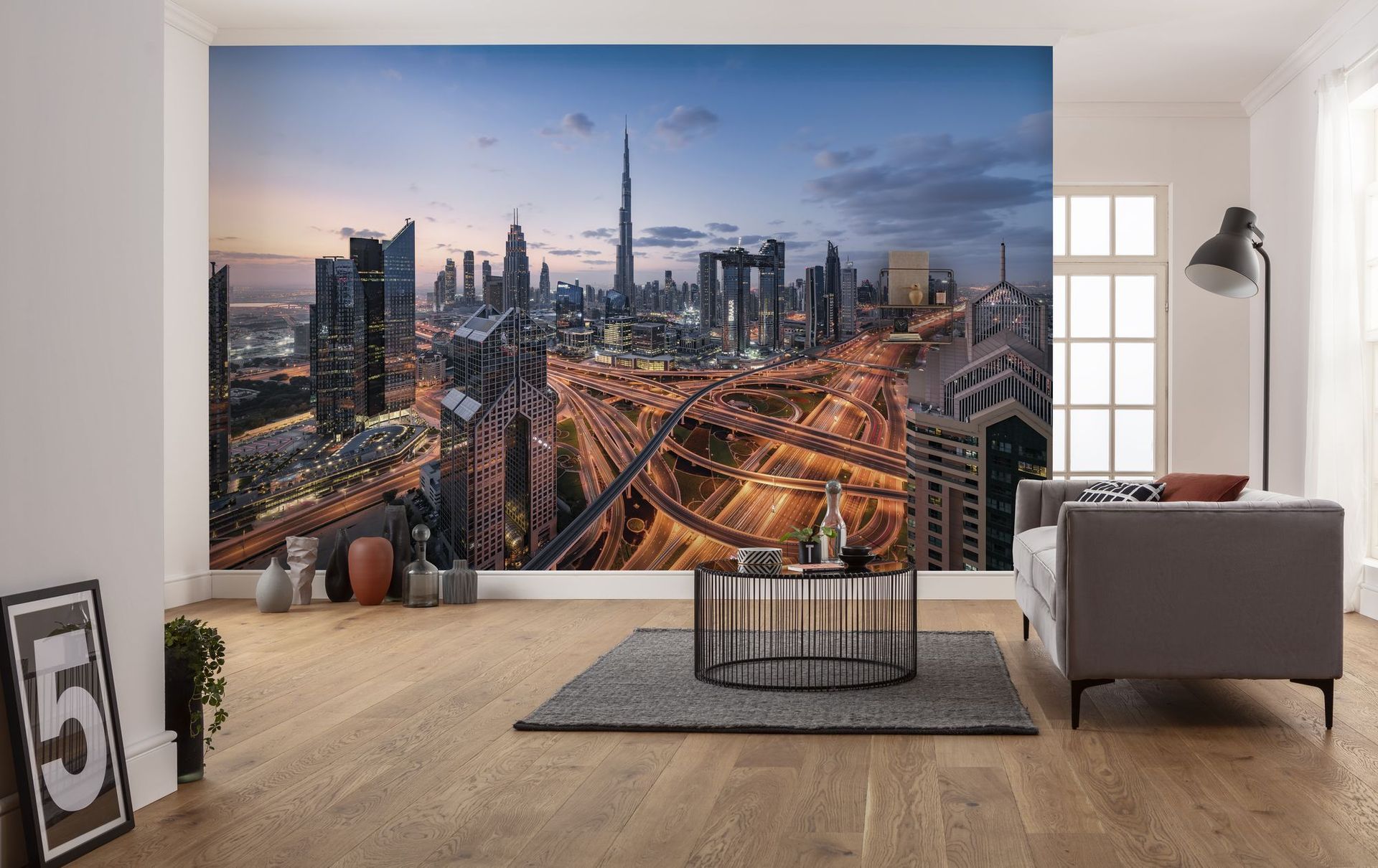 Vlies Fototapete - Lights of Dubai  - Größe 450 x 280 cm
