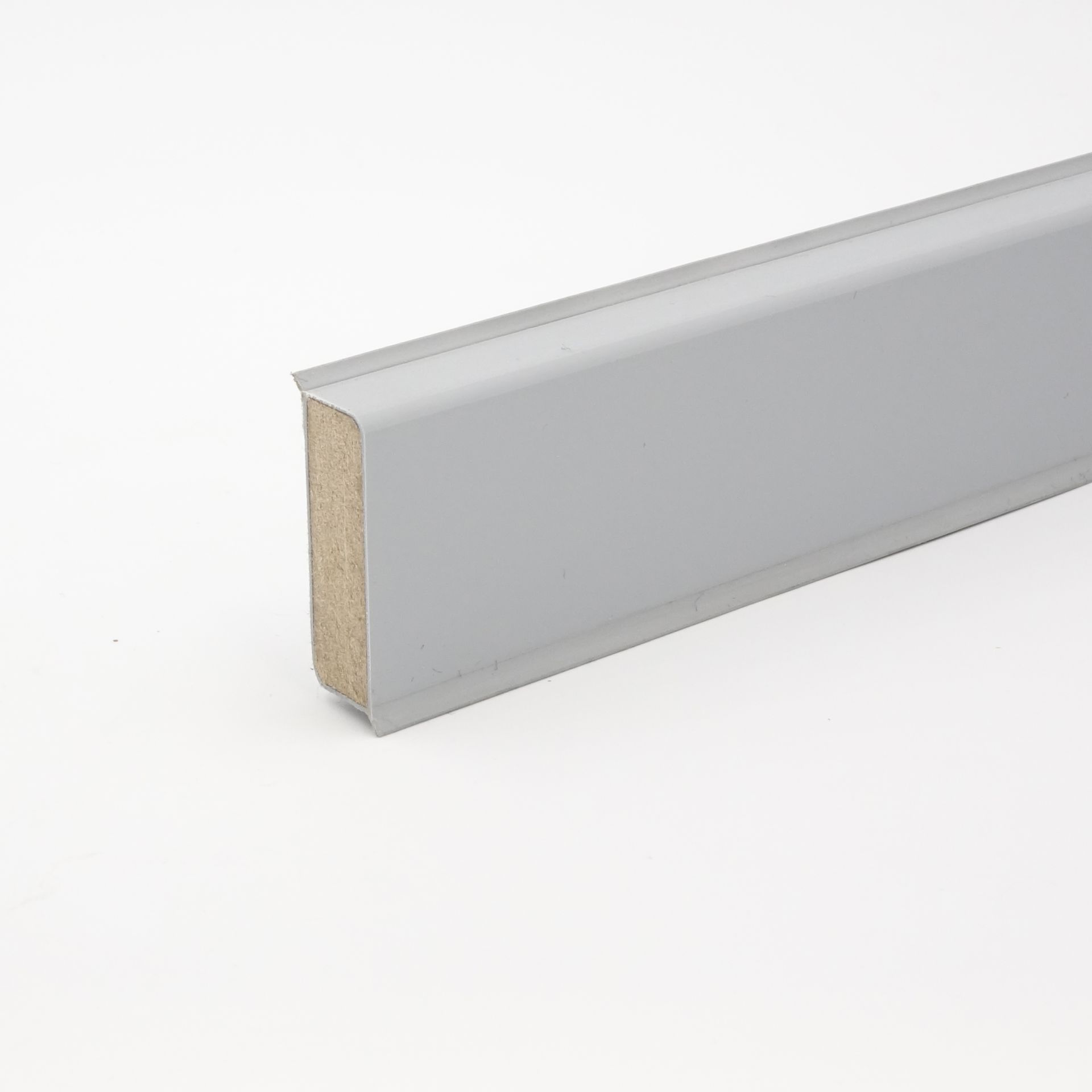 Sockelleiste Cubu flex life 40 Lichtgrau 1012 (10 Stück) - 1,3 x 4 x 250 cm