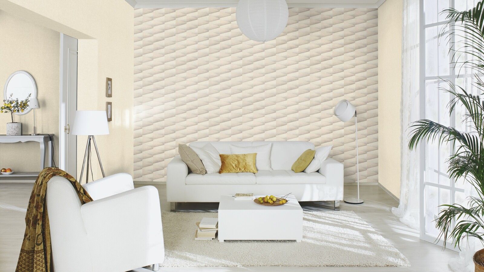 Tapete Basic uni Vinyltapete Mittelbeige ansatzfrei 53 cm x 10,05 m