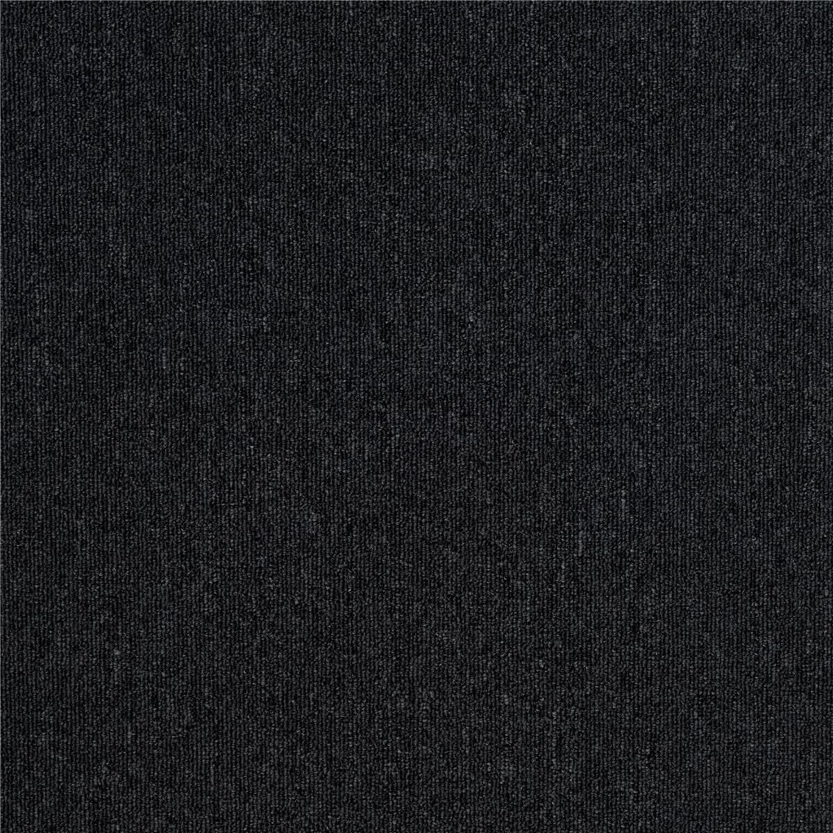 Teppichfliesen 50 x 50 cm JERSEY SL Schlinge Schwarz 780 uni