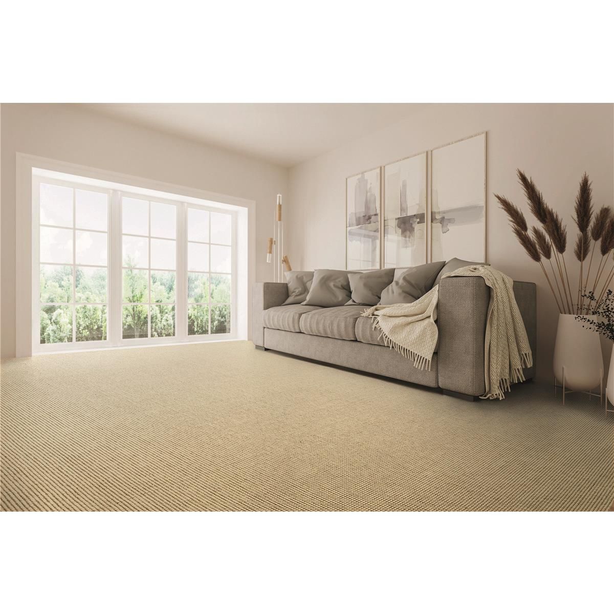 Tasibel Wool Teppichboden Beige Maori Rollenbreite 400 cm