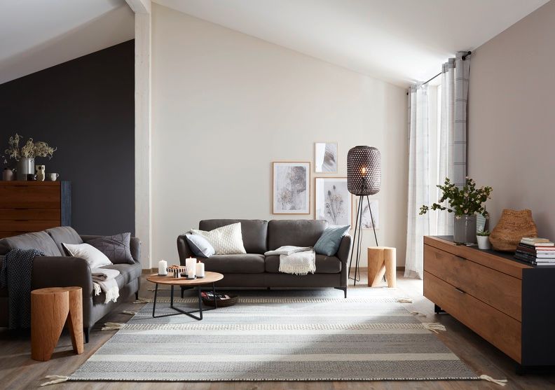 Teppich BOTANA Grau-Beige - 170 cm x 240 cm