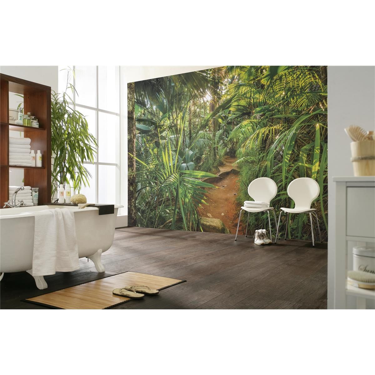 Papier Fototapete - Jungle Trail - Größe 368 x 254 cm