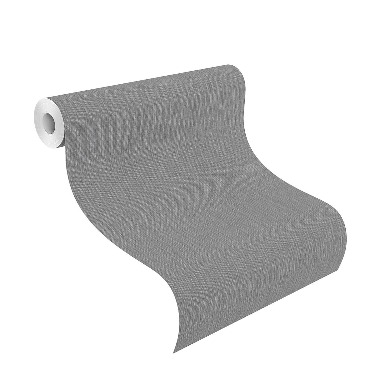 Tapete Basic universell Vinyltapete Dunkelgrau ansatzfrei 53 cm x 10,05 m