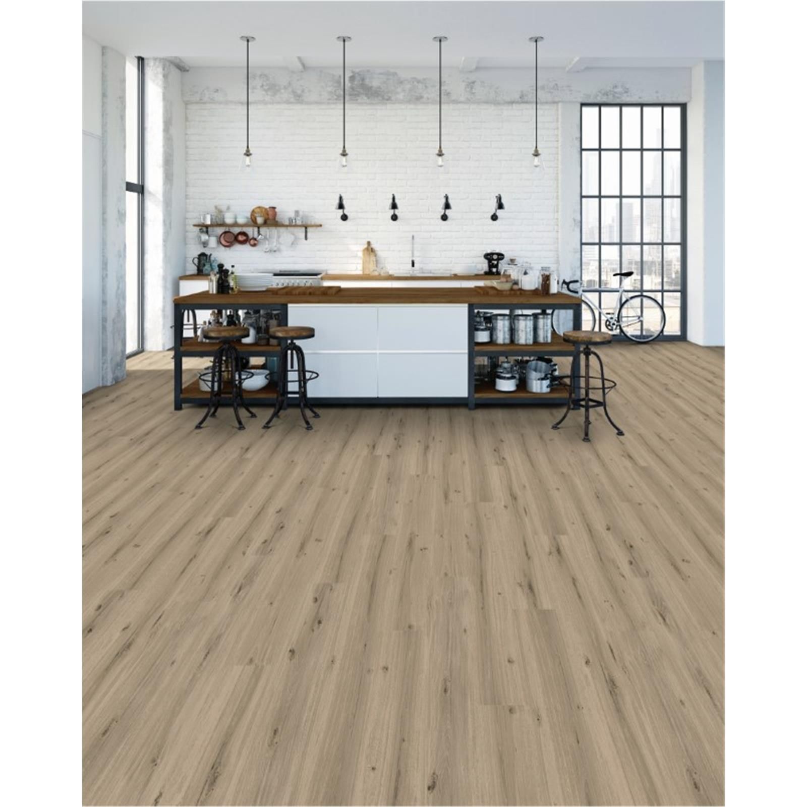 Designvinylboden zum Klicken Vinylan Hydro Mirakeleiche (Synchron) Planke 123,5 cm x 23 cm  - Nutzschichtdicke 0,3 mm