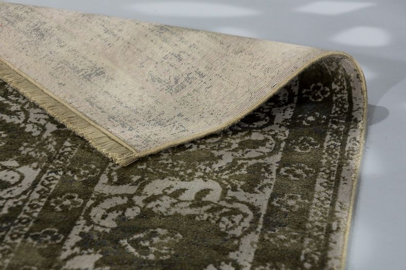 Teppich VELVET Olivgrün - 80 cm x 150 cm