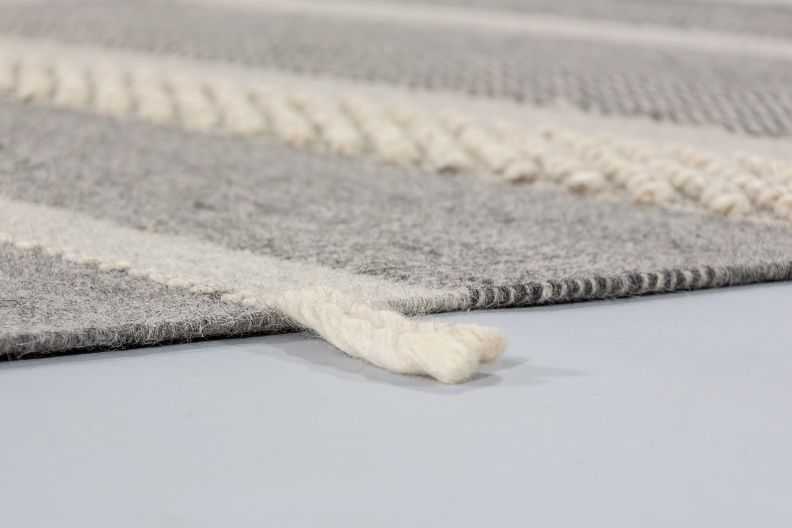 Teppich BOTANA Grau-Beige - 170 cm x 240 cm