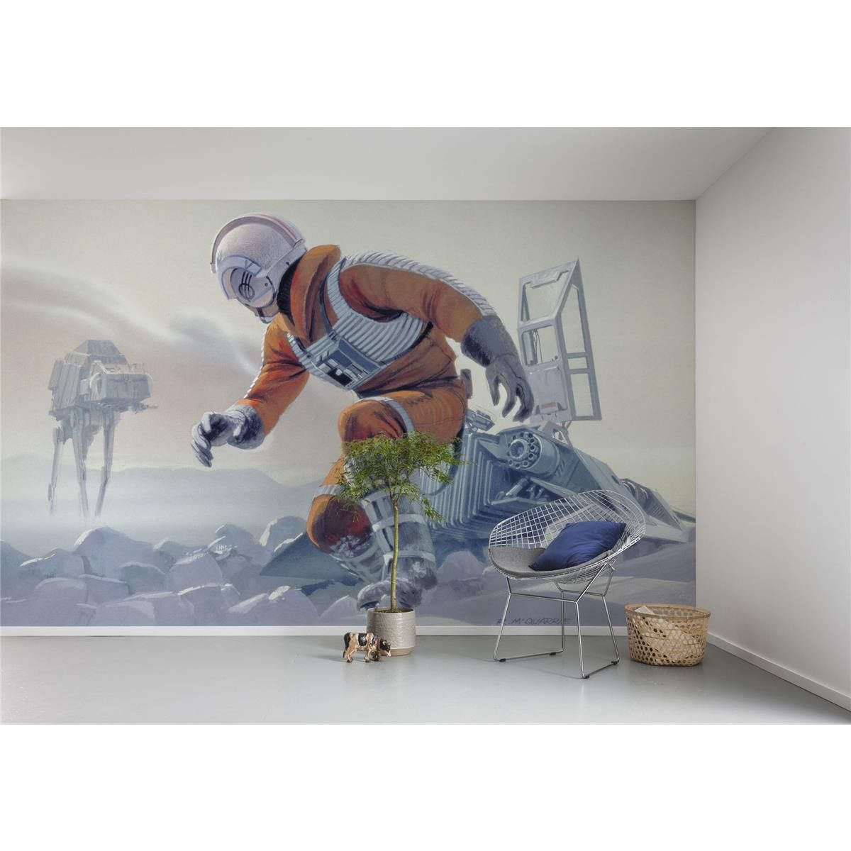 Vlies Fototapete - Star Wars Classic RMQ Hoth Battle Pilot - Größe 500 x 250 cm