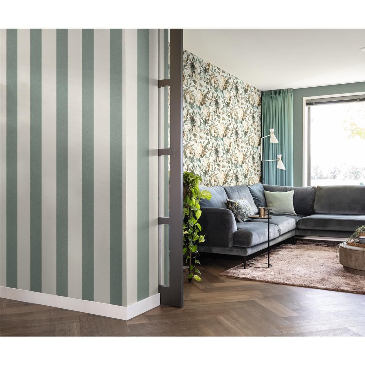 Tapete Nature Floral Vinyltapete Hellbeige versetzter Ansatz 53 cm x 10,05 m