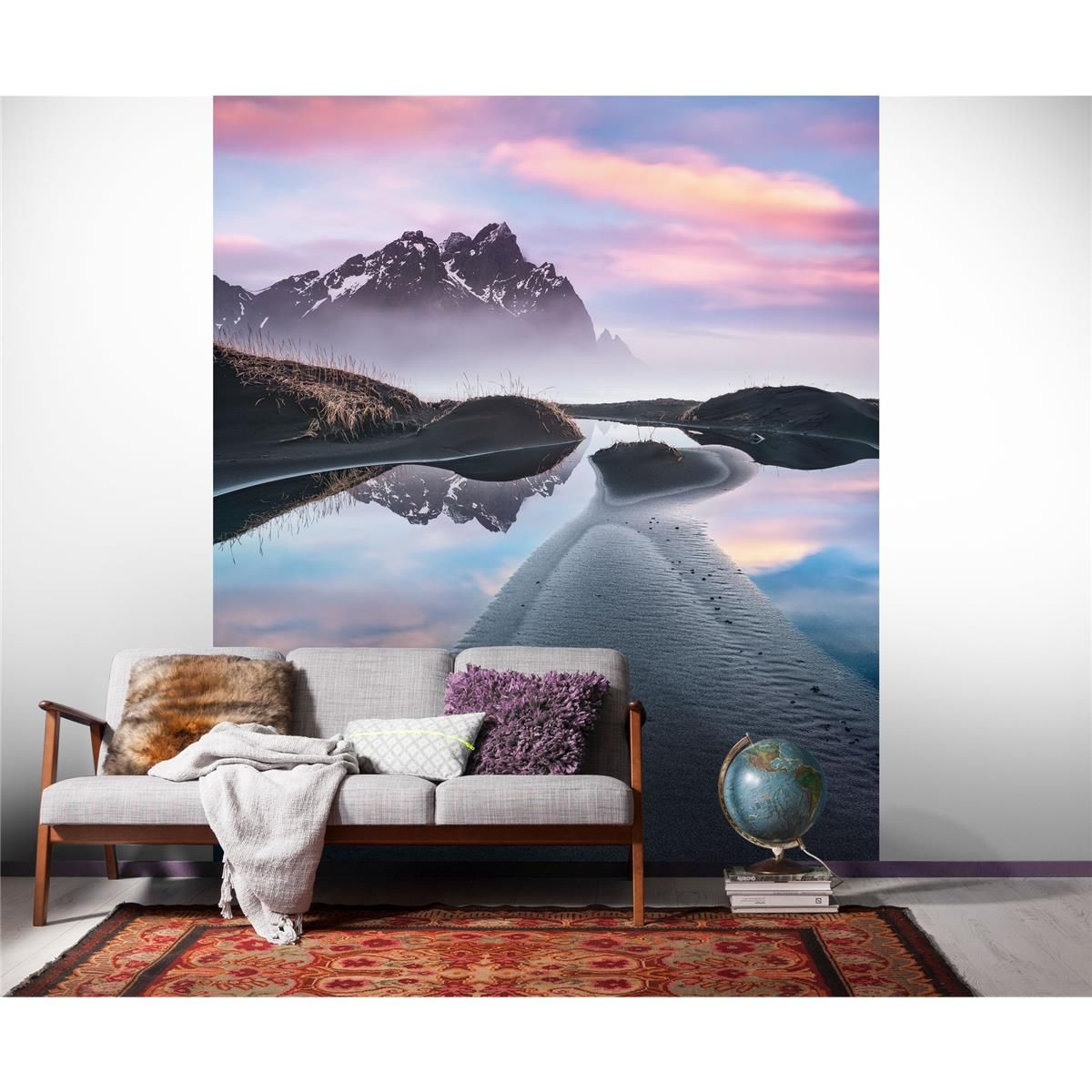 Vlies Fototapete - Glowing Vestrahorn - Größe 200 x 250 cm