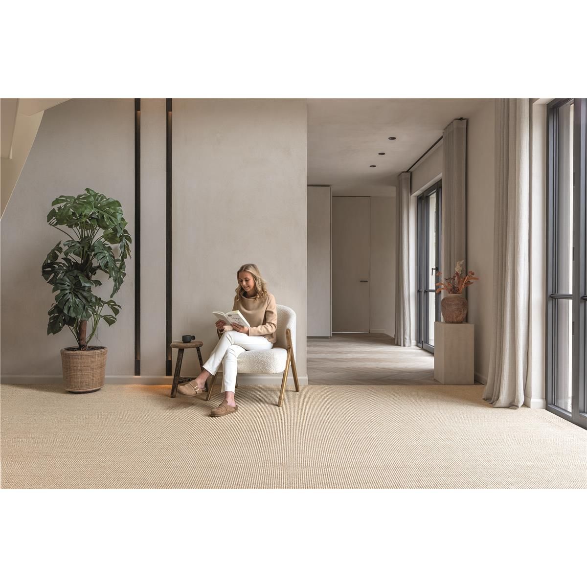 Tasibel Sisal Teppichboden Grau Country Star Rollenbreite 400 cm