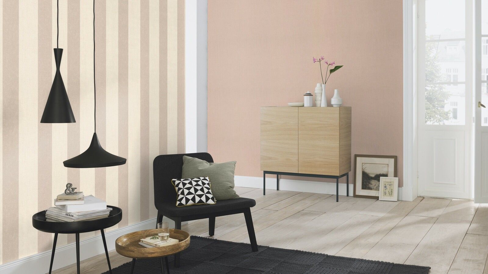 Tapete Modern universell Vinyltapete Leinen hell ansatzfrei 53 cm x 10,05 m