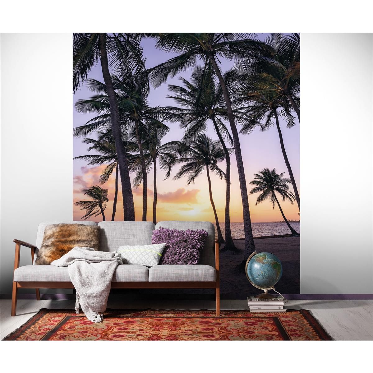 Vlies Fototapete - Palmtrees on Beach - Größe 200 x 250 cm