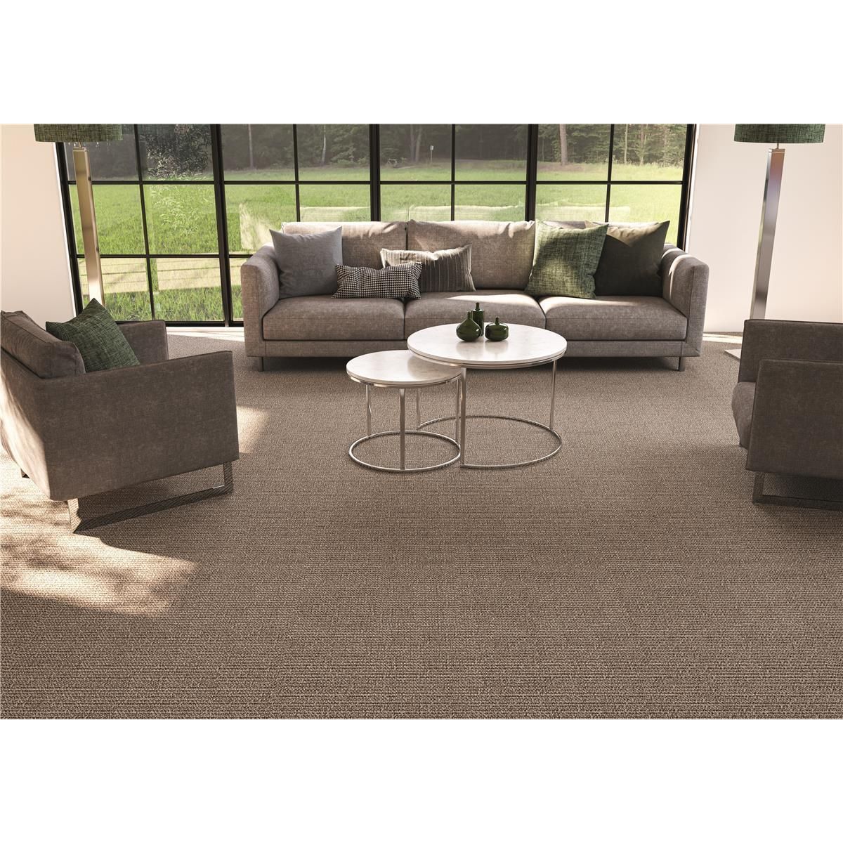 Teppichboden Infloor-Girloon Cantara Schlinge Beige 003 gemustert - Rollenbreite 400 cm
