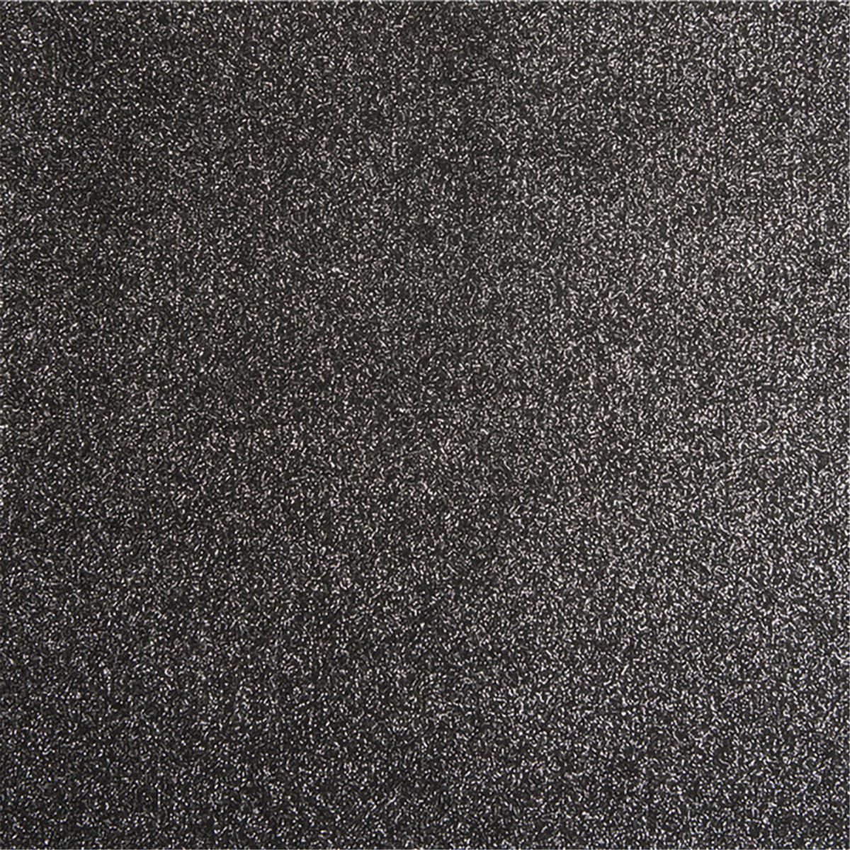 Messeboden flacher Nadelvlies mit Pailetten EXPOGLITTER Black & Silver 0910 ohne Schutzfolie - Rollenbreite 200 cm