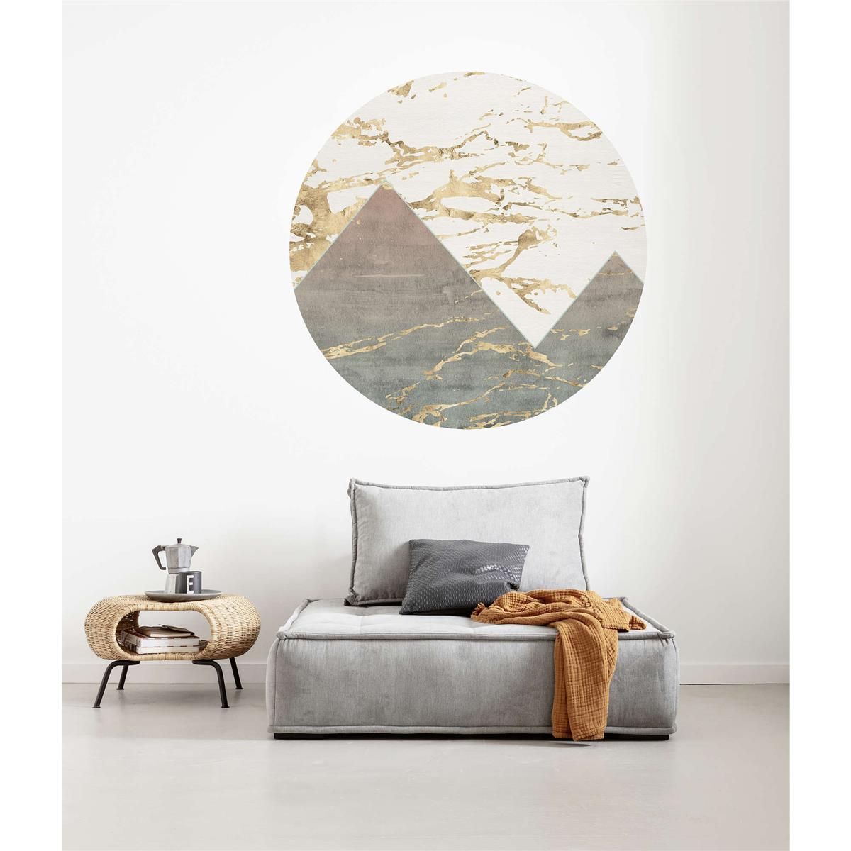 Selbstklebende Vlies Fototapete/Wandtattoo - Precious Peaks - Größe 125 x 125 cm