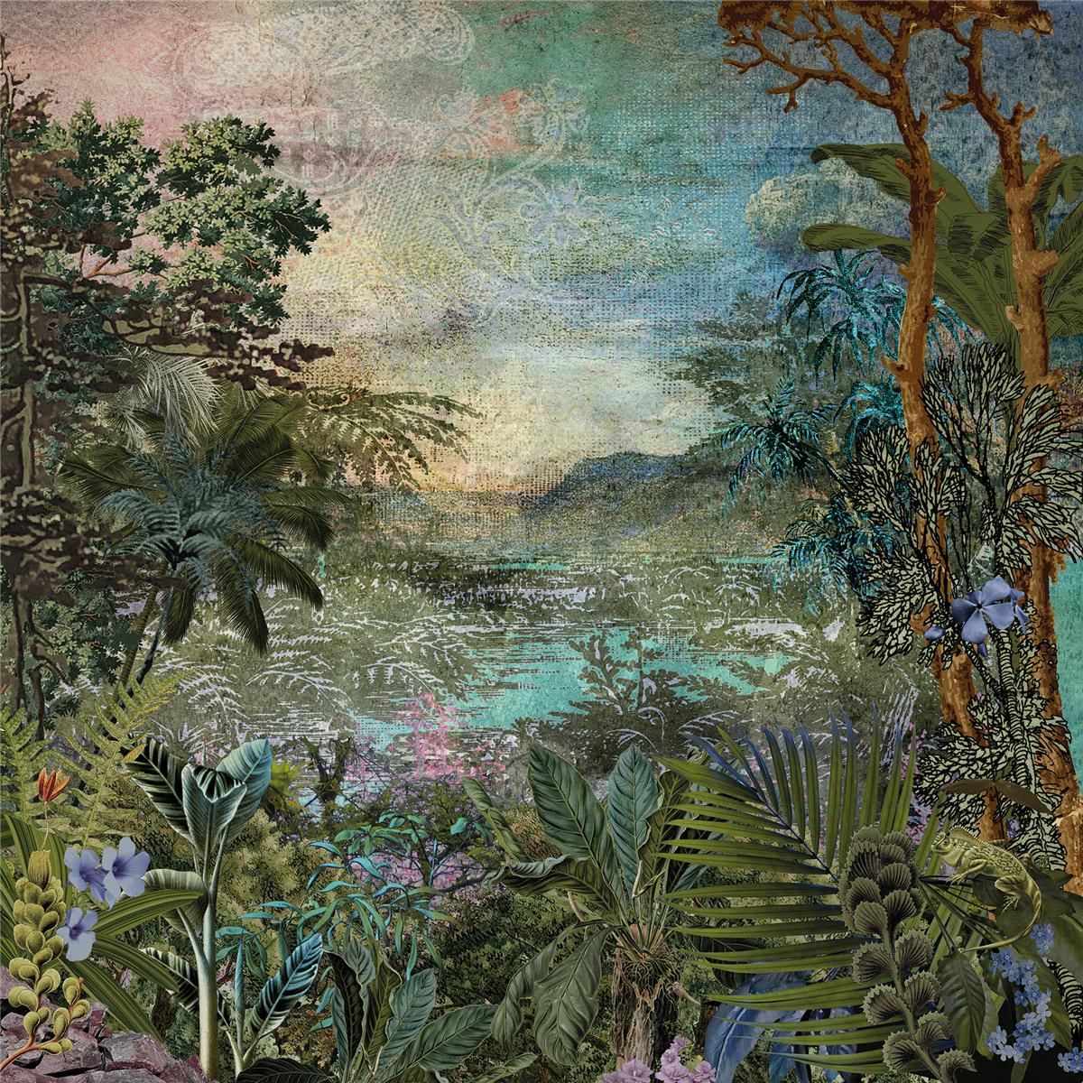 Vlies Fototapete - Cours Fluvial - Größe 250 x 250 cm