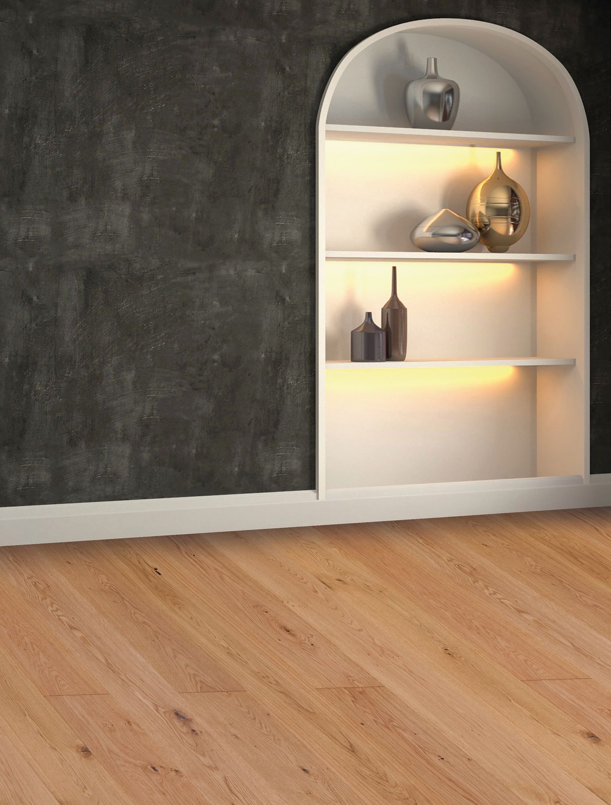 Landhausdiele 3-Schicht 5G-C Eiche Natur XL naturbelassen 2200 mm (1 Lage gestoßen)  14x260 mm  Mittellage/Gegenzug: Pappel