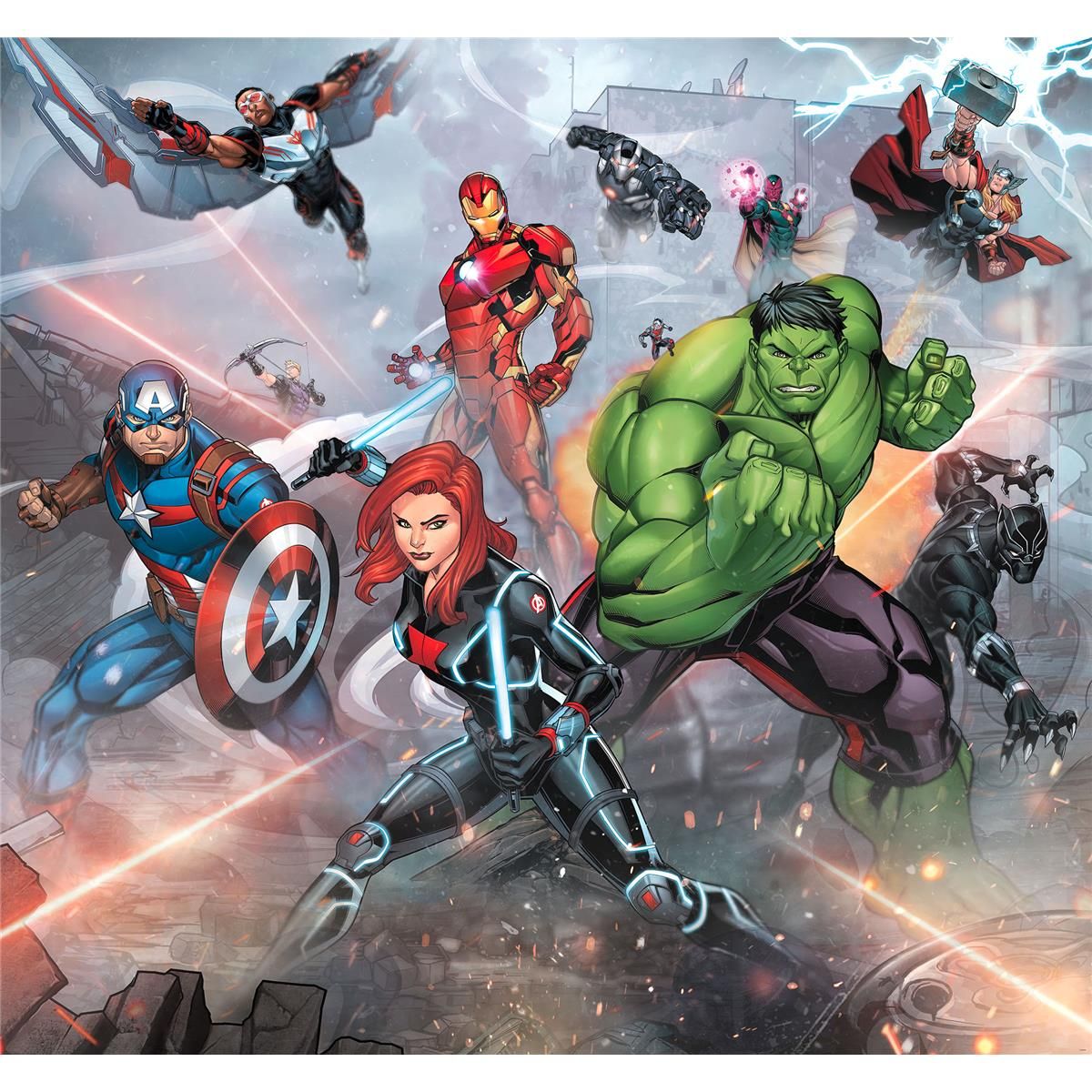Vlies Fototapete - Avengers Street Revenge - Größe 300 x 280 cm