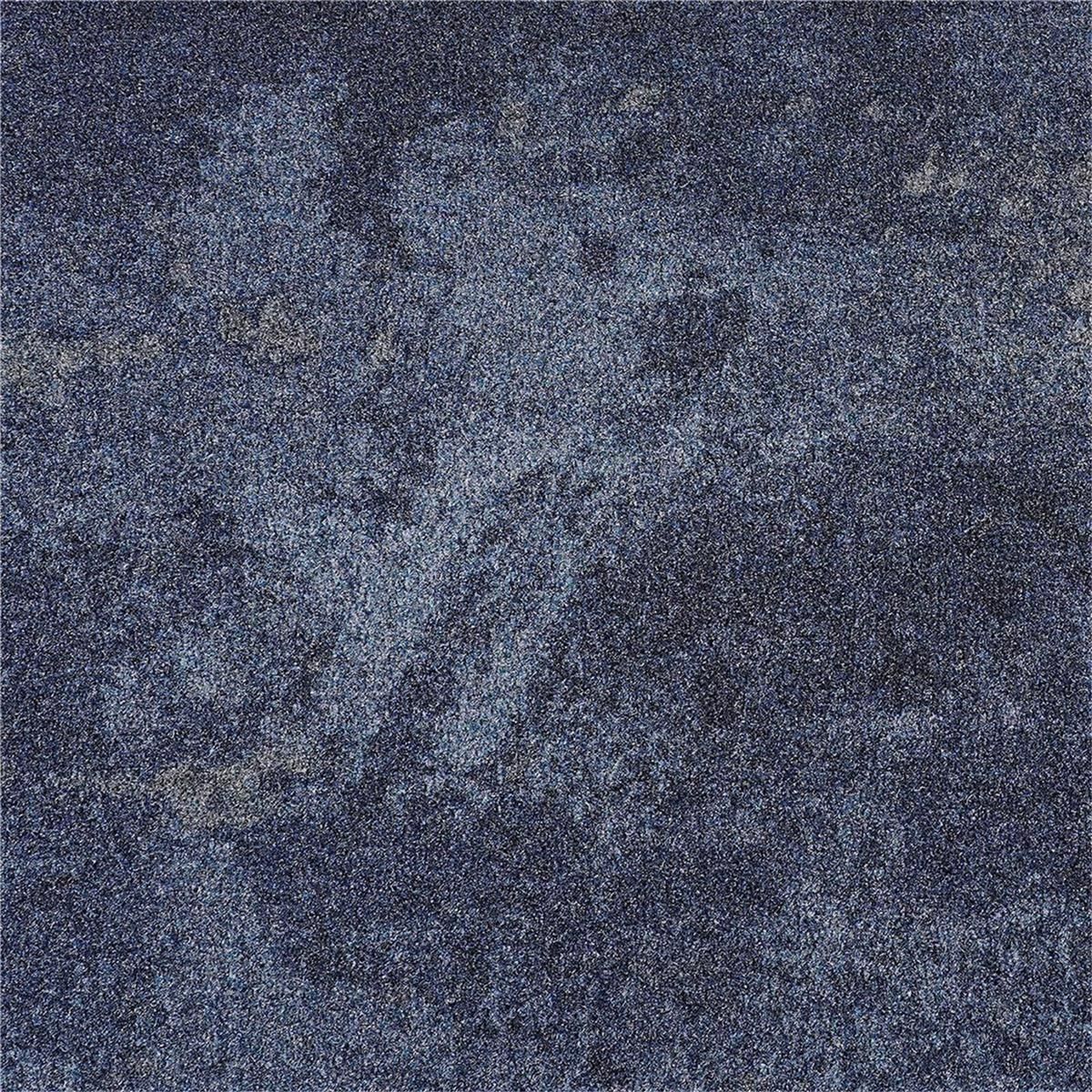 Teppichfliesen 25 x 100 cm selbsthaftend INFLOOR-GIRLOON Coronado Blau 023 gemustert