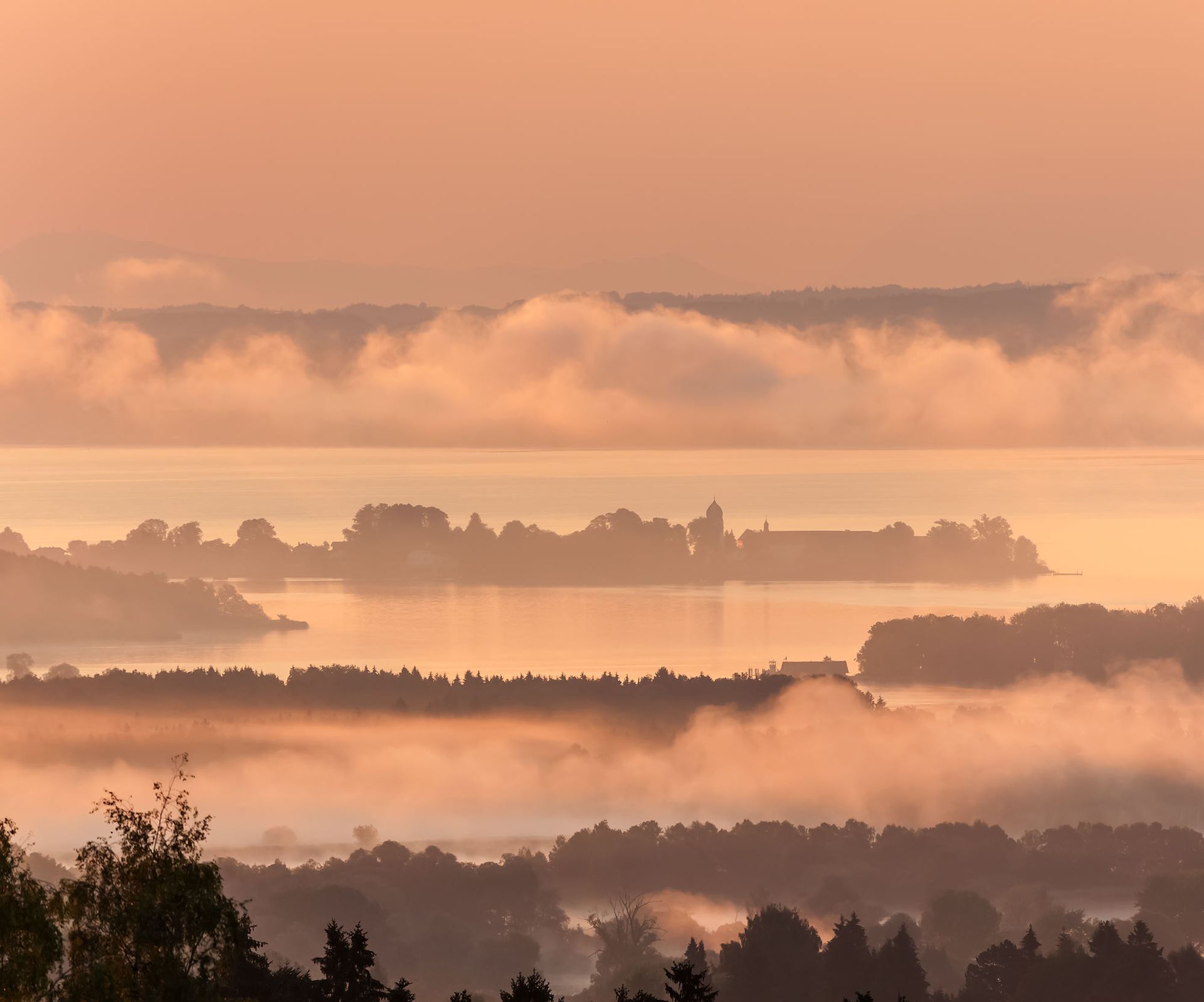 Vlies Fototapete - Chiemsee - Größe 300 x 250 cm