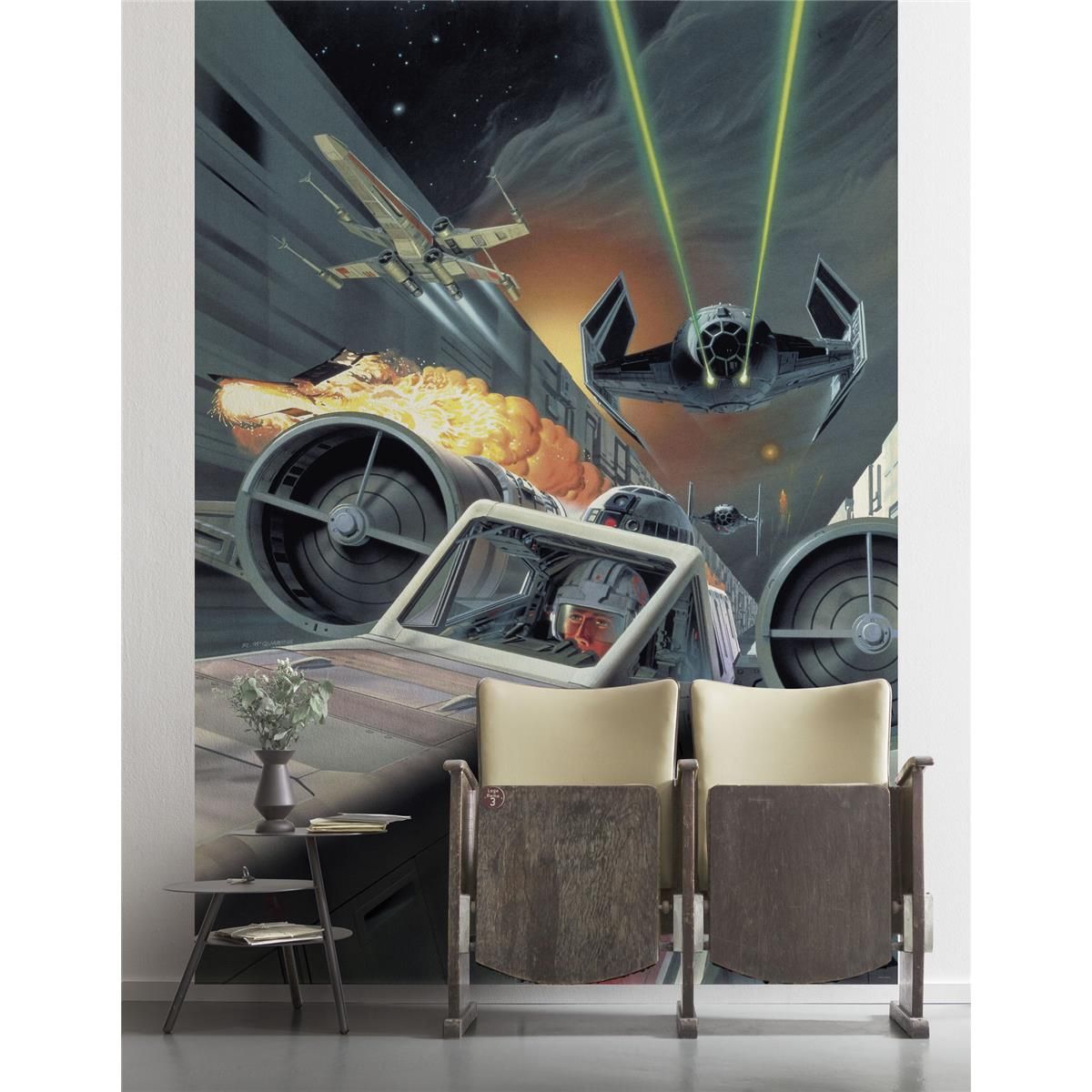 Vlies Fototapete - Star Wars Classic Death Star Trench Run - Größe 200 x 280 cm