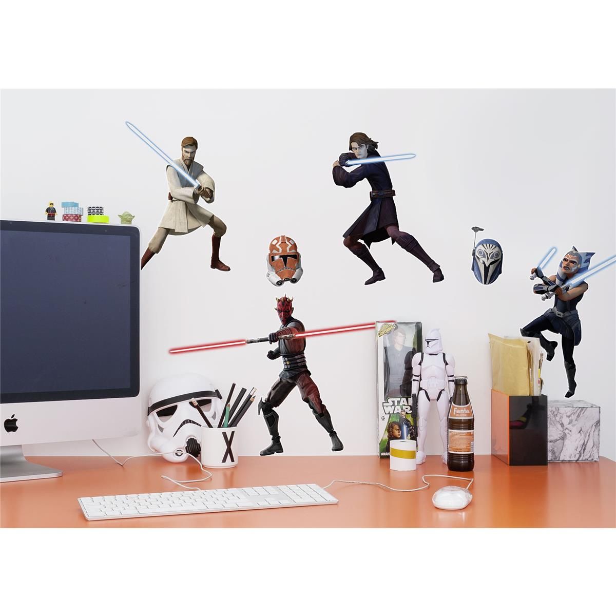 Wandtattoo - Clone Wars Showdown  - Größe 100 x 70 cm