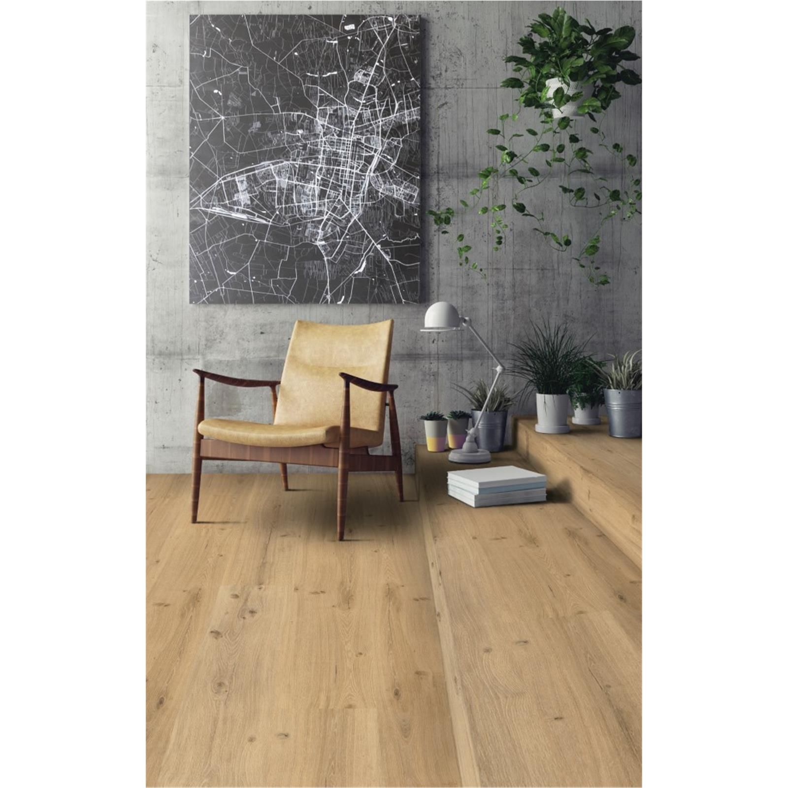Designvinylboden zum Klicken Vinylan Hydro Gold Oak (Synchron) Planke 123,5 cm x 23 cm  - Nutzschichtdicke 0,3 mm