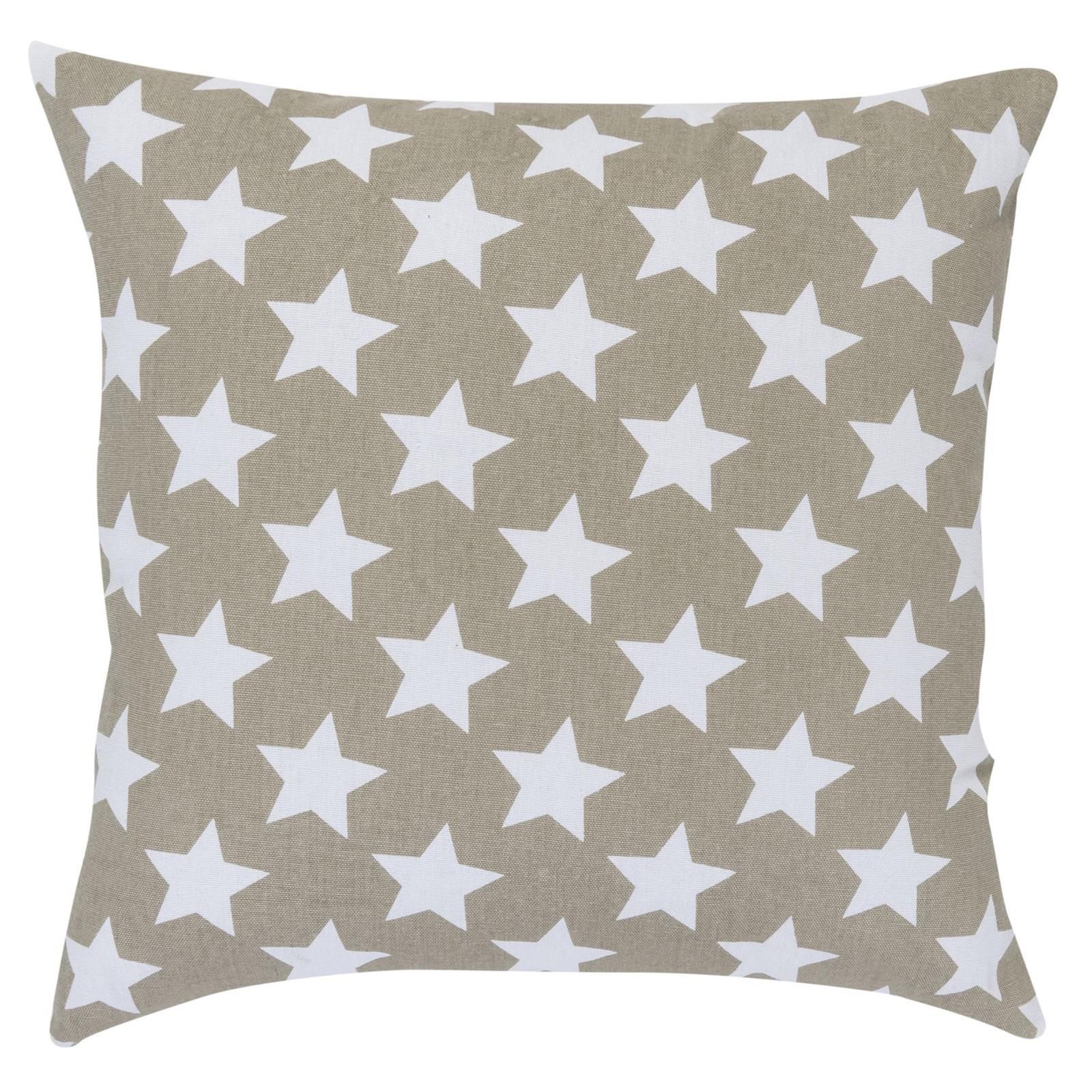 Kissen (gefüllt) KI Stars allover 16 braun-weiß B:45cm L:45cm