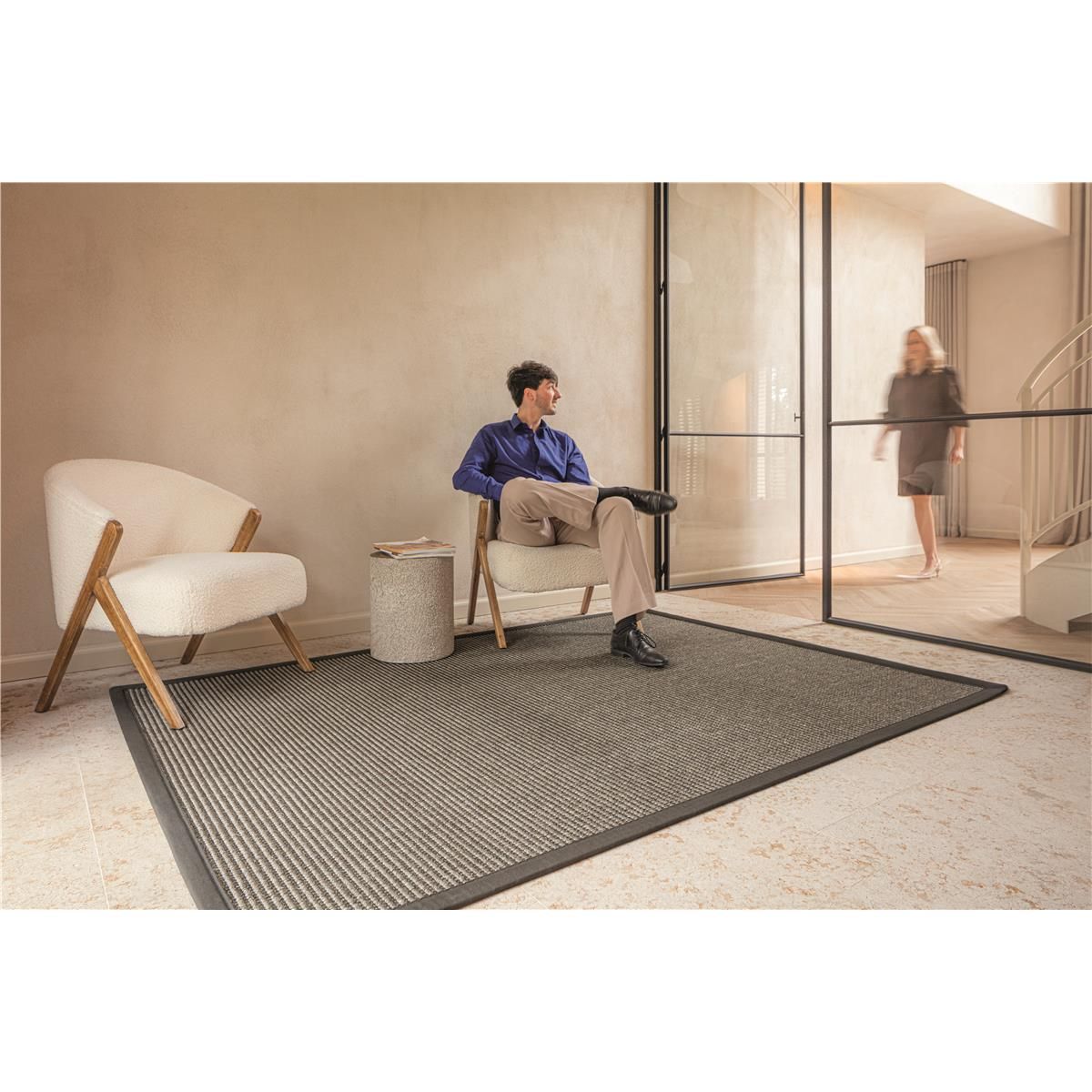 Tasibel Sisal Teppichboden Creme Bhutan Rollenbreite 400 cm