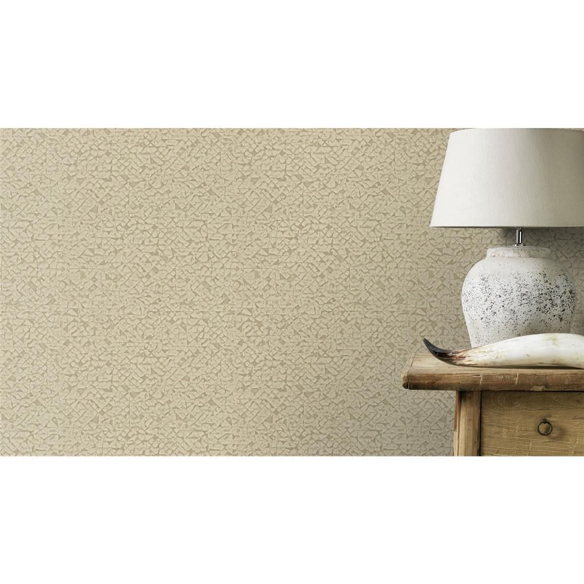 Tapete Culture Grafisch Vinyltapete Braunbeige ansatzfrei 53 cm x 10,05 m