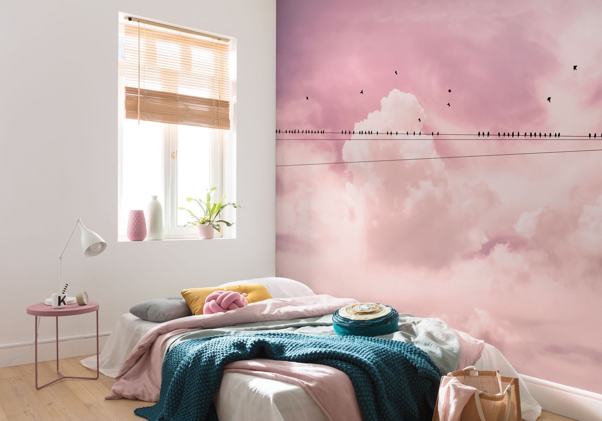 Vlies Fototapete - Cloud Wire - Größe 400 x 250 cm