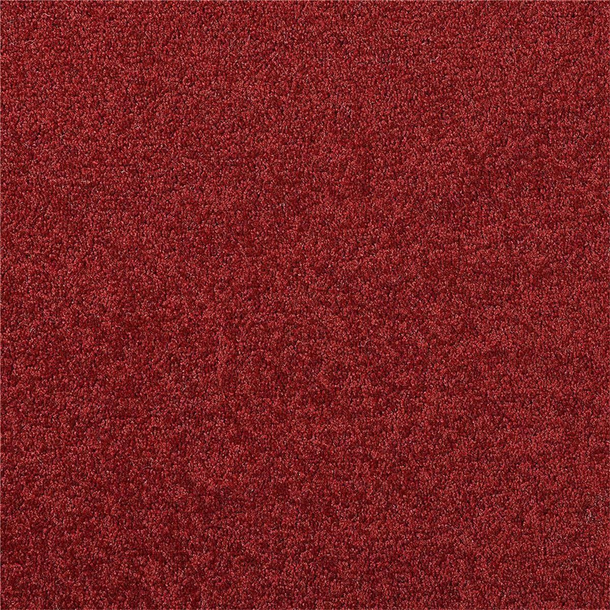 Teppichfliesen 25 x 100 cm selbsthaftend INFLOOR-GIRLOON Chiffon/Pearl Rot 150 uni