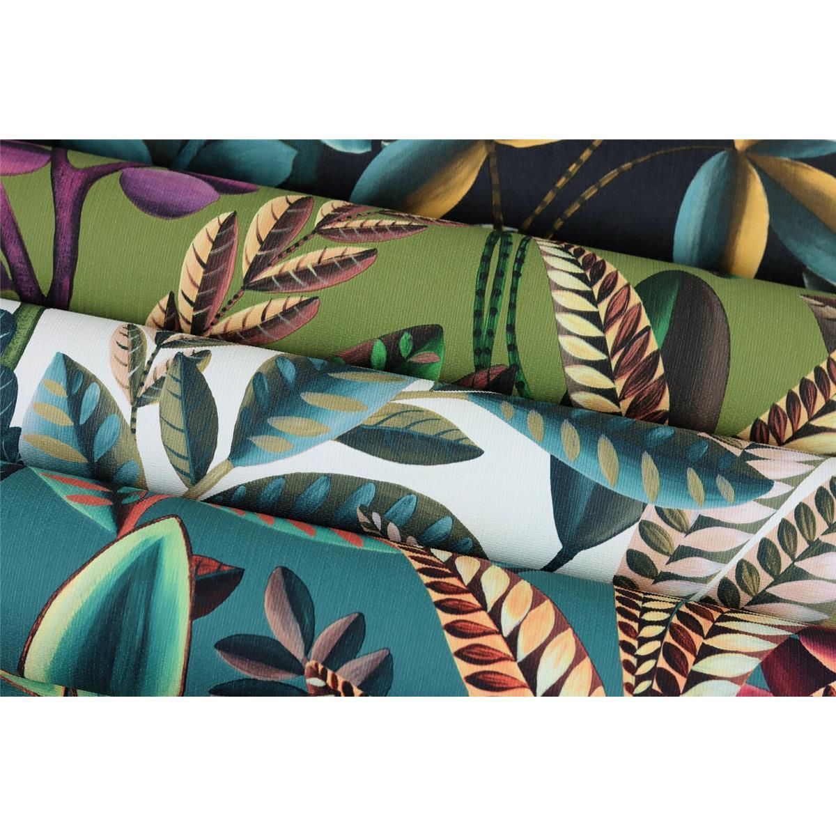 Tapete Nature Botanical Vinyltapete Anthrazit versetzter Ansatz 53 cm x 10,05 m