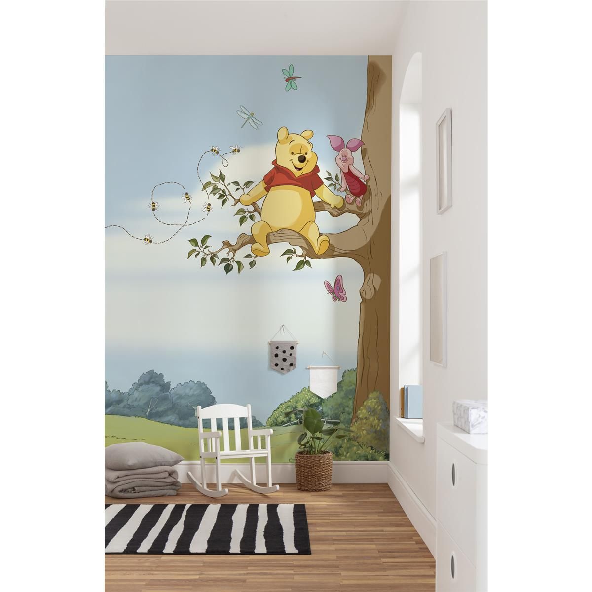 Papier Fototapete - Winnie Pooh Tree - Größe 184 x 254 cm