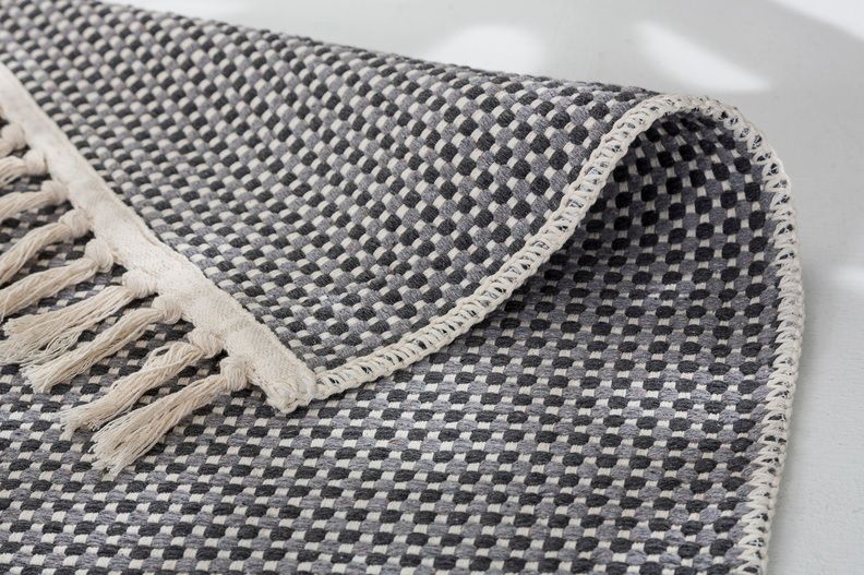Teppich COTTAGE Grau - 80 cm x 150 cm