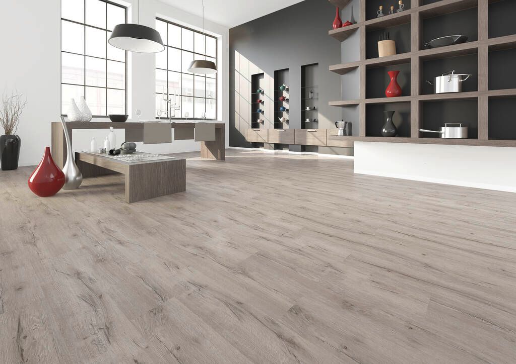 Designboden Fliese 184,2 mm x 1219,2 mm DESIGN 555 Dryback 5529 Rustc Grey Oak - Nutzschichtdicke 0,55 mm