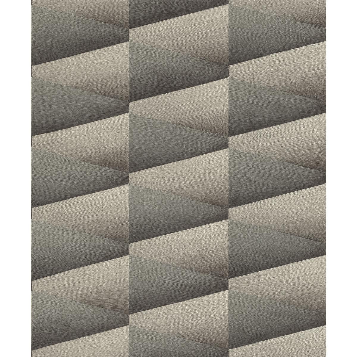 Tapete Modern graphisch Vinyltapete Anthrazit versetzter Ansatz 53 cm x 10,05 m