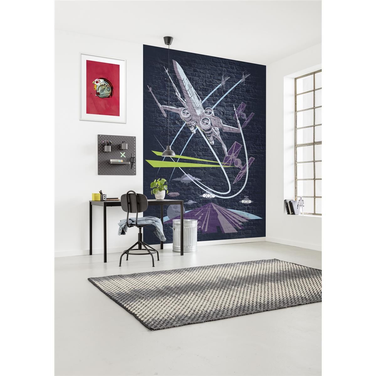 Vlies Fototapete - Star Wars Classic Concrete X-Wing - Größe 200 x 280 cm