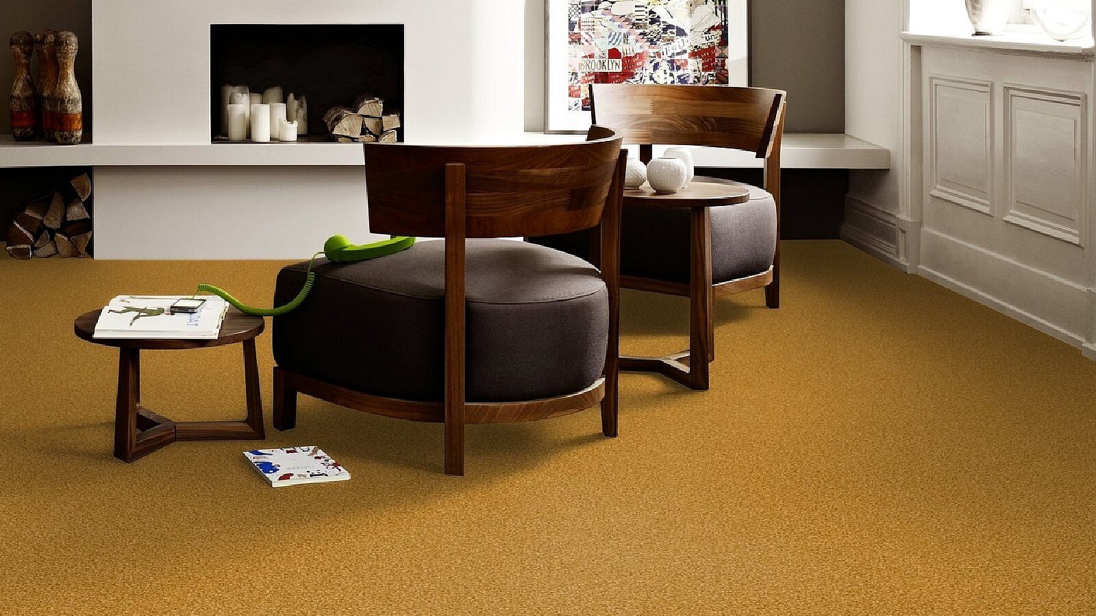 Teppichboden Vorwerk Superior 1064 LYRICA Velours Gelb 2F95 - Rollenbreite 500 cm