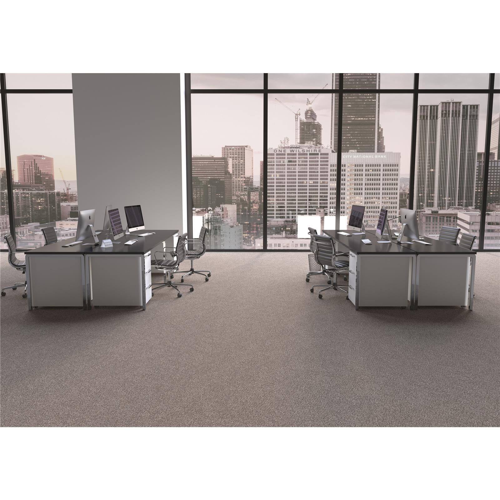 Teppichboden INFLOOR-GIRLOON Crosby/Atlantic Velours Grau 750  - Rollenbreite 400 cm