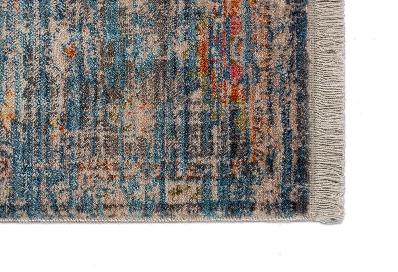 Teppich MYSTIK Blau-Beige - 133 cm x 185 cm