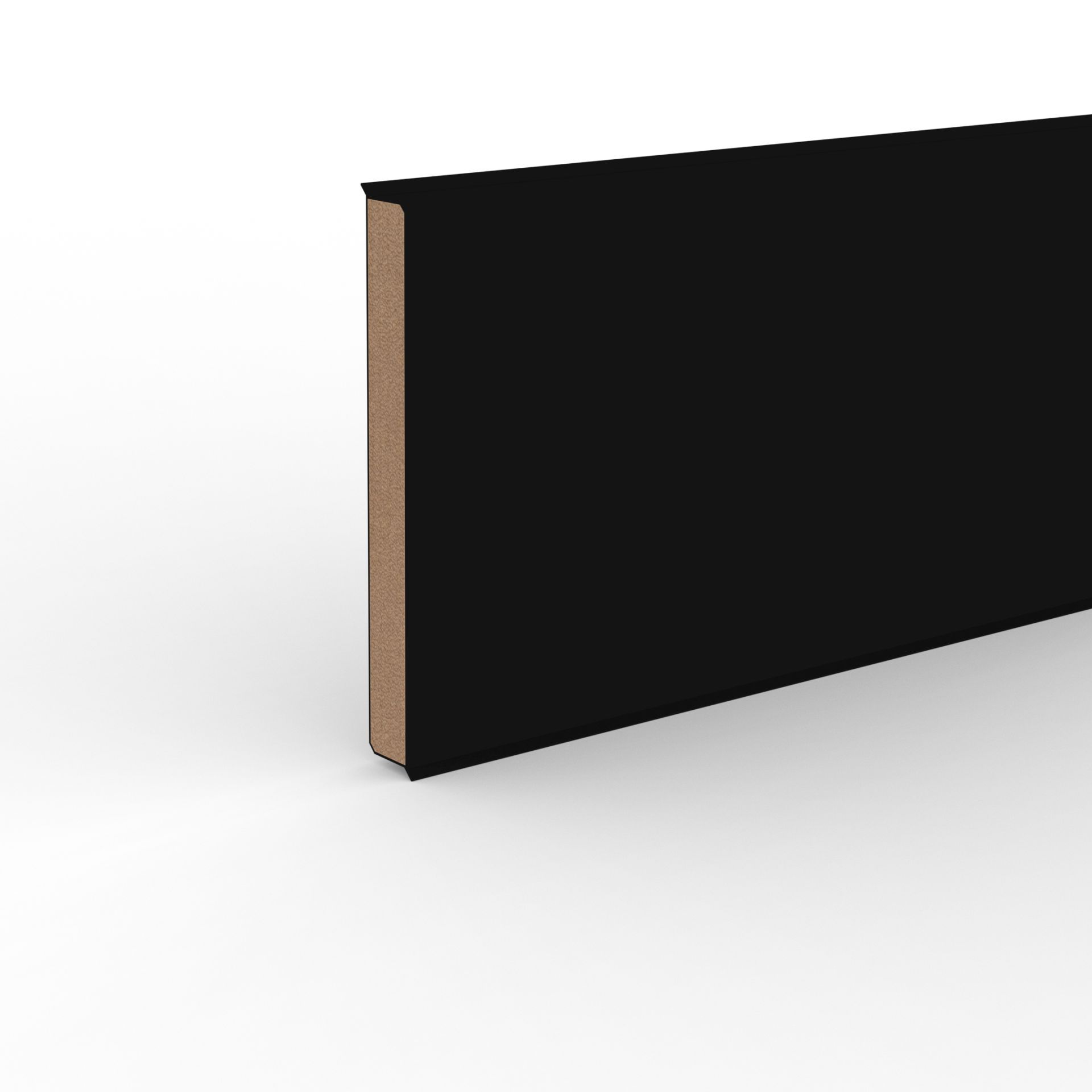 Sockelleiste Cubu flex life 100 Schwarz 1144 (10 Stück) - 1,3 x 10 x 250 cm