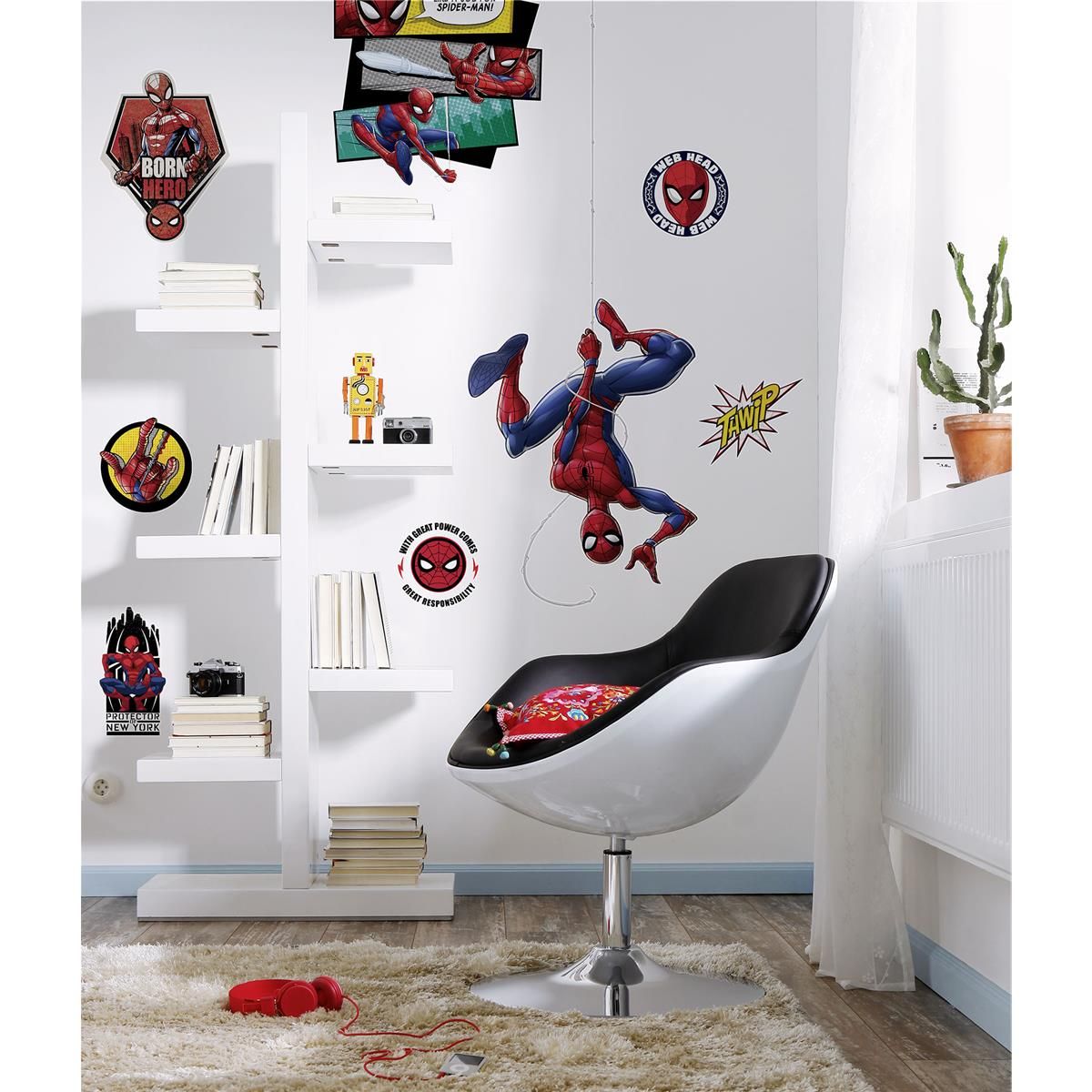 Wandtattoo - Spider-Man Web Head  - Größe 100 x 70 cm
