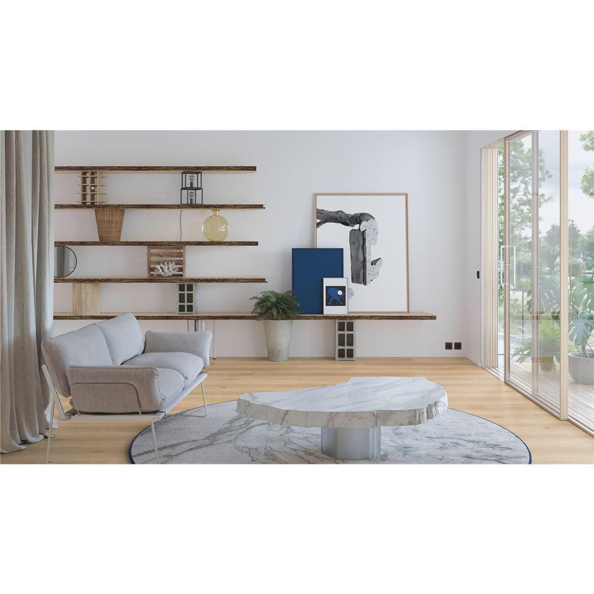 Designboden AUTHENTICS-Pearl Oak-Latte Planke 121,1 cm x 19,05 cm - Nutzschichtdicke 0,30 mm