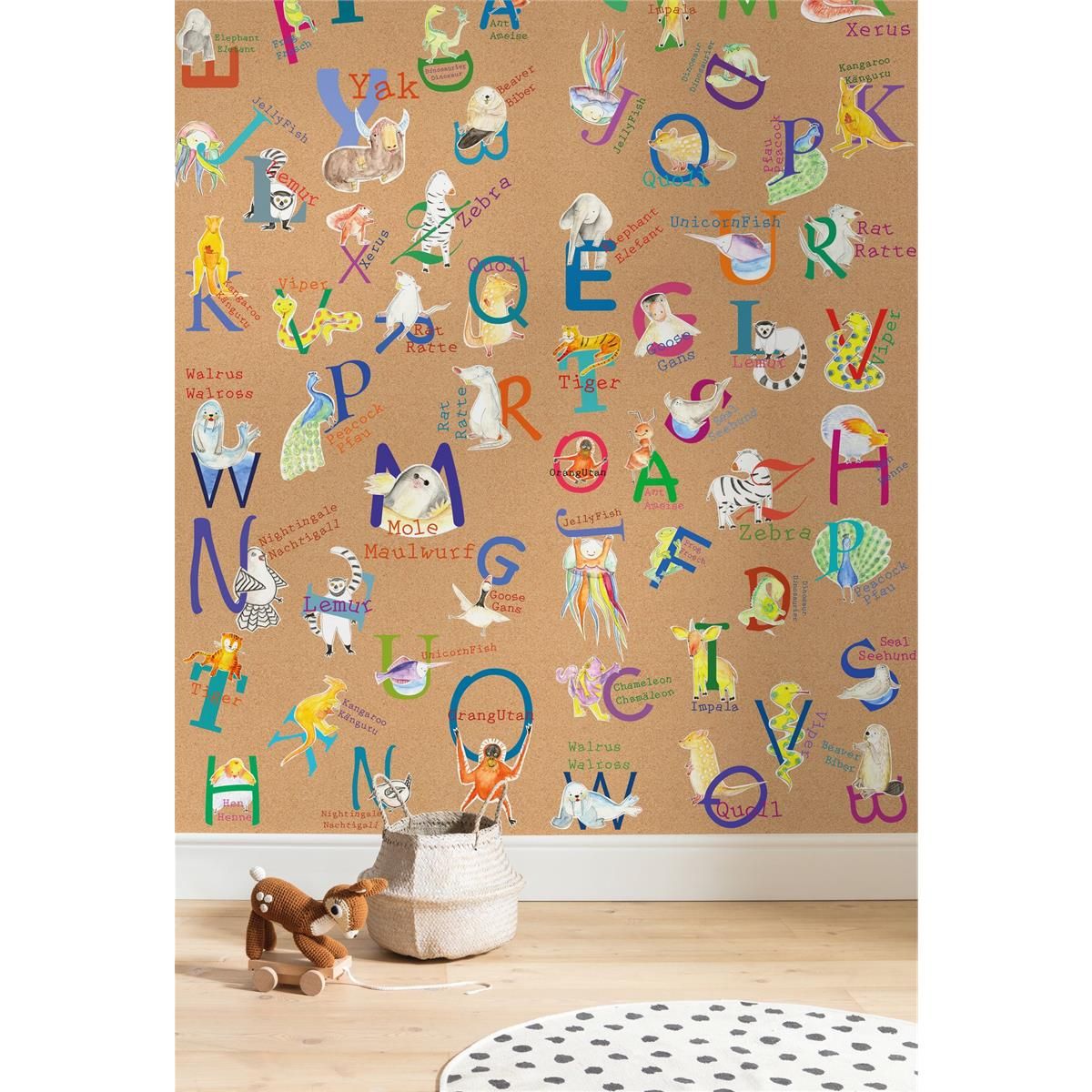 Vlies Fototapete - Animals A-Z - Größe 200 x 250 cm