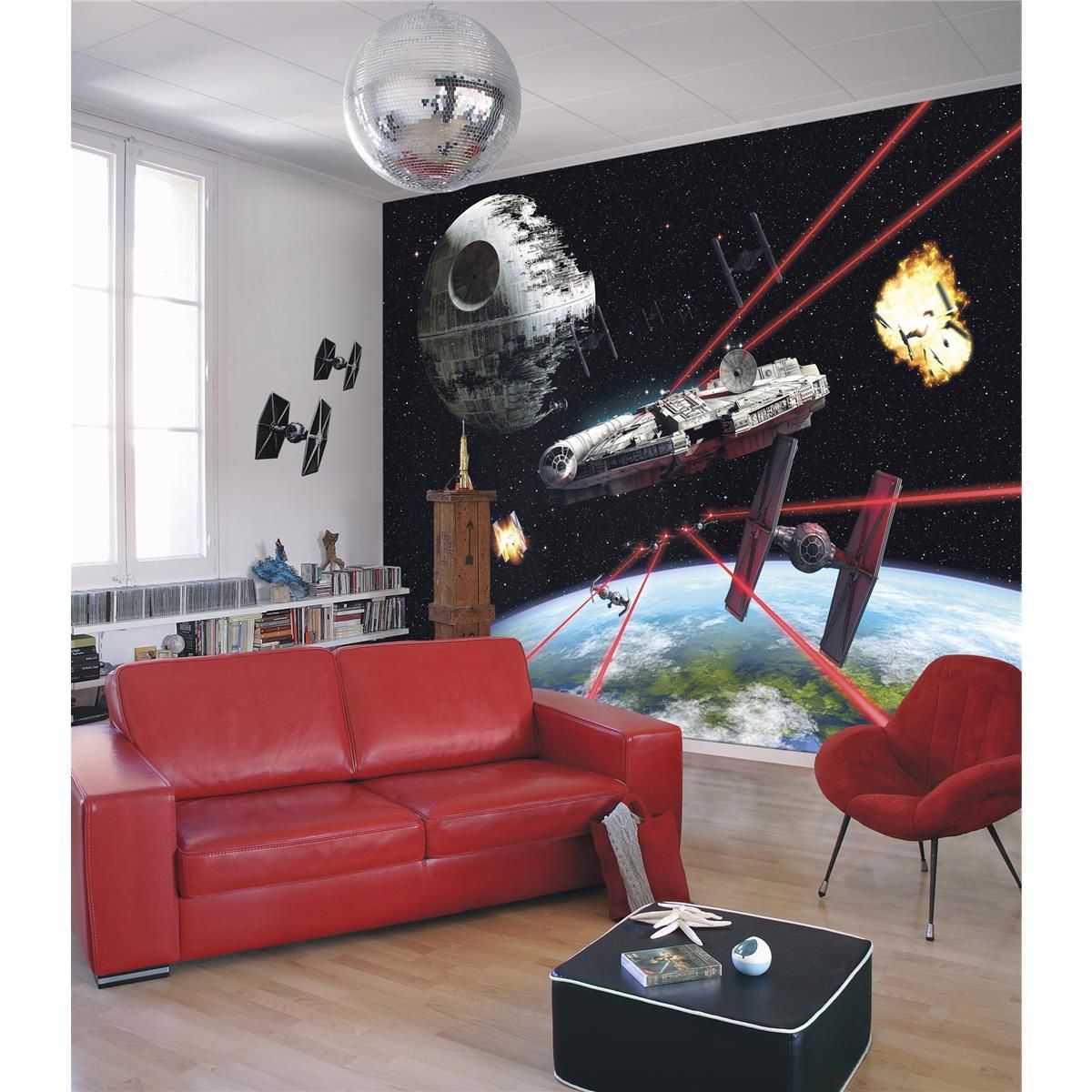 Papier Fototapete - Star Wars Millennium Falcon - Größe 368 x 254 cm